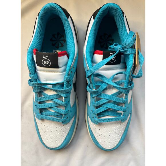 Nike Dunk Low N7 Dark Turquoise White Black Men's NEW HJ9088 488 Size 9.5 - Picture 6 of 9